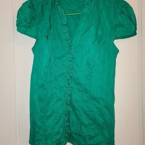 Short cup sleeve blouse